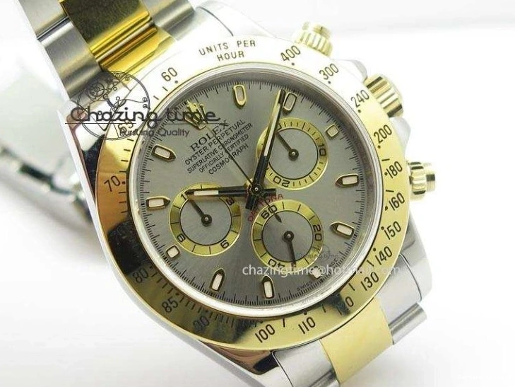 0405 Colorful Daytona SS YG 116523 JF Best Edition Gray Dial On SS YG Bracelet A 3897